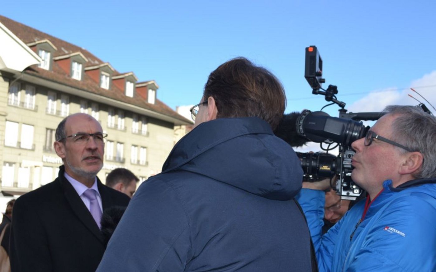 Auch SBV-Direktor Jacques Bourgeois war ein gefragter Mann ...