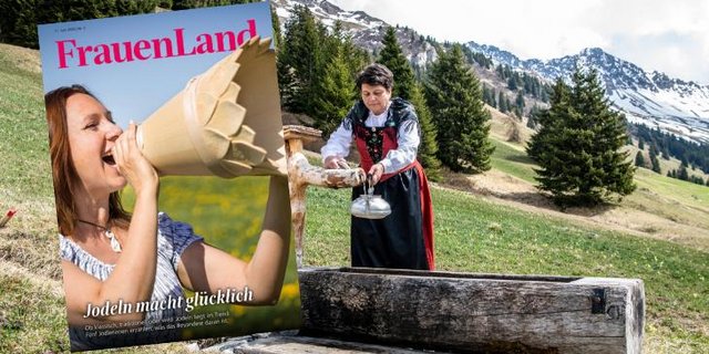 In der neusten Ausgabe der Magazins FrauenLand geht es ums Jodeln. (Bild FrauenLand)