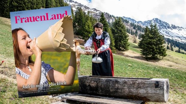 In der neusten Ausgabe der Magazins FrauenLand geht es ums Jodeln. (Bild FrauenLand)
