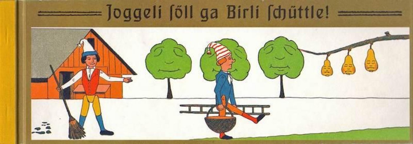 Im aussergewöhnlichen überlangen Querformat: Besonders erinnert man sich an den Joggeli mit dem strammen Schritt und der Leiter auf dem Buchumschlag. (Bilder Benildis Bentolila)