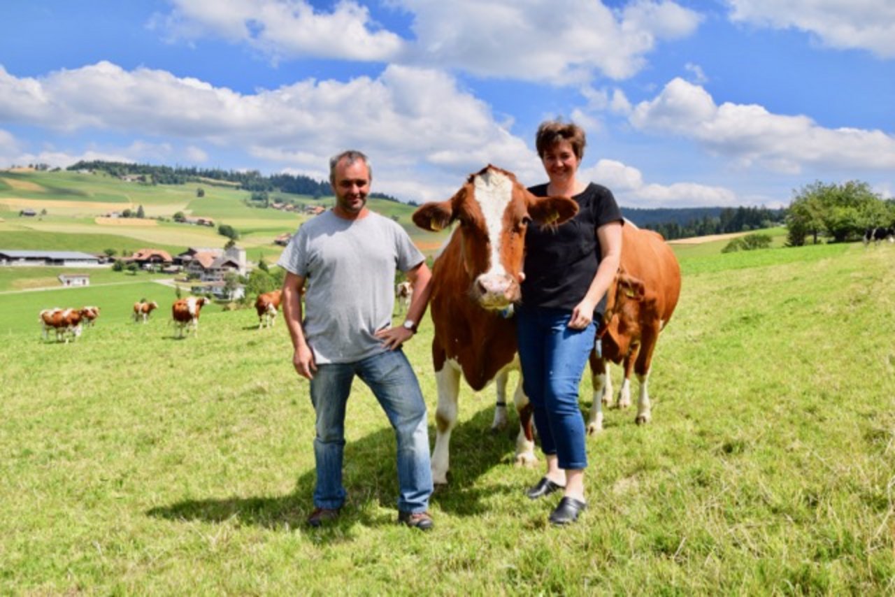 Hanspeter und Brigitte Käser ist es wichtig, dass ihre Kühe einen guten Charakter haben. 