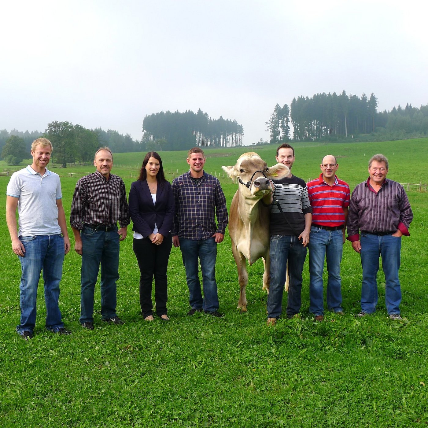 Die OK-Mitglieder unter Präsident Hugo Abt (2.v.l.) freuen sich auf die Horba im kommenden Jahr. (Bild Heinz Abegglen)