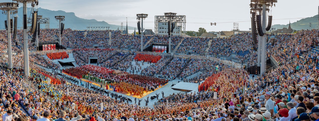 Die Fête des Vignerons fand vom 18. Juli bis 11. August 2019 in Vevey statt und zog rund 375 000 Zuschauerinnen und Zuschauer an. (Bild Fête des Vignerons)