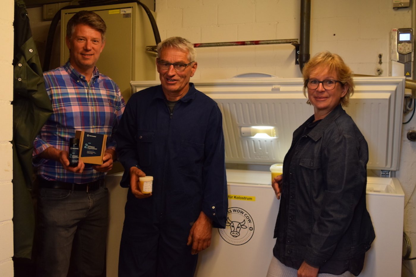 Sie freuen sich über den gelungenen Start von Swiss Wow Cow (v.l.n.r.): Sven Altorfer, Fritz Stettler und Andrea Tobler. (Bild sgi)