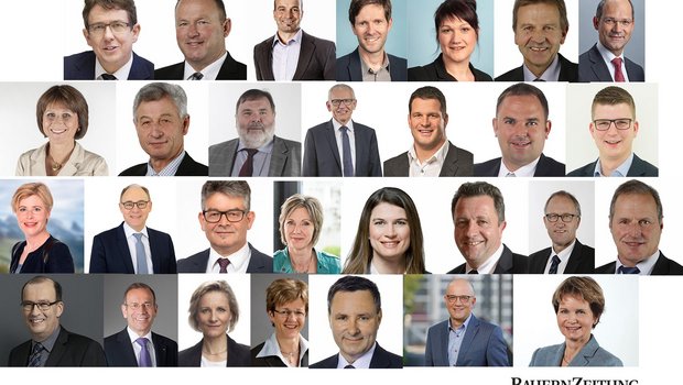 Wahlen 2019: Diese Politiker werden die Landwirtschaft in Bern vertreten Diese National- und Ständeräte gelten als Landwirtschaftliche Vertreter. (Fotomontage BauZ/ Bilder zVg)