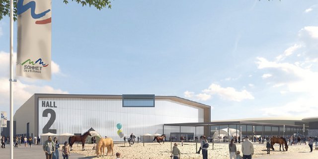 Die neue Halle 2 wird am 5. Oktober nach einjähriger Bauzeit und Investitionen in der Höhe von 20 Millionen Euro eröffnet. (Bild Sommet de l'Élevage)