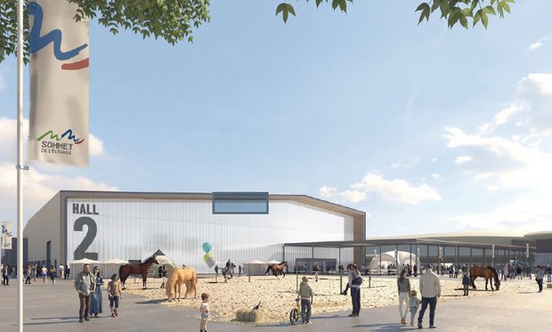 Die neue Halle 2 wird am 5. Oktober nach einjähriger Bauzeit und Investitionen in der Höhe von 20 Millionen Euro eröffnet. (Bild Sommet de l'Élevage)