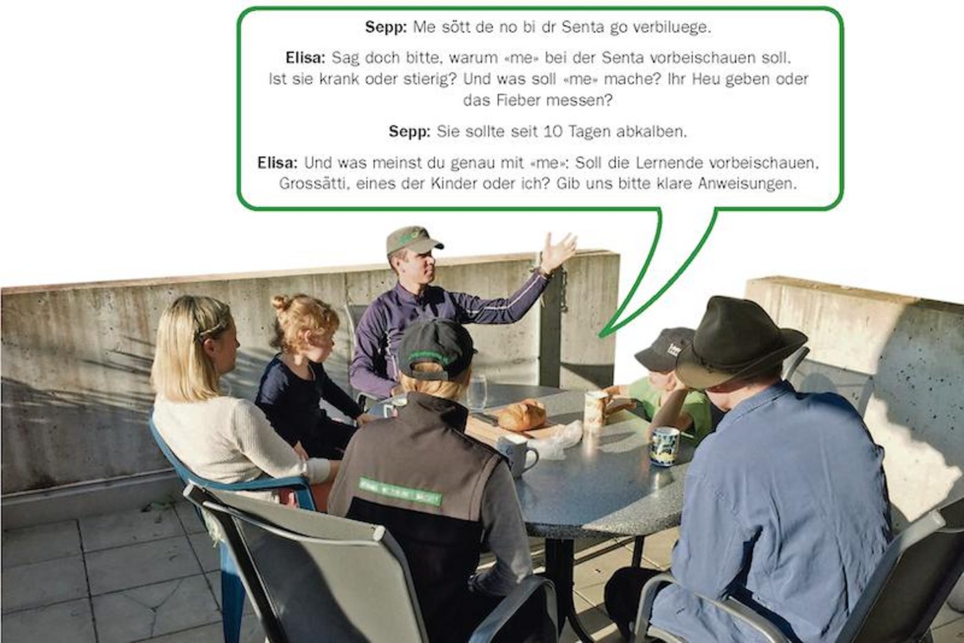 Wenn die Aussage des Gegenübers nicht eindeutig ist, kann mit einer Rückfrage die Situation geklärt und es können Missverständnisse verhindert werden. (Symbolbild ef/Montage BauZ)