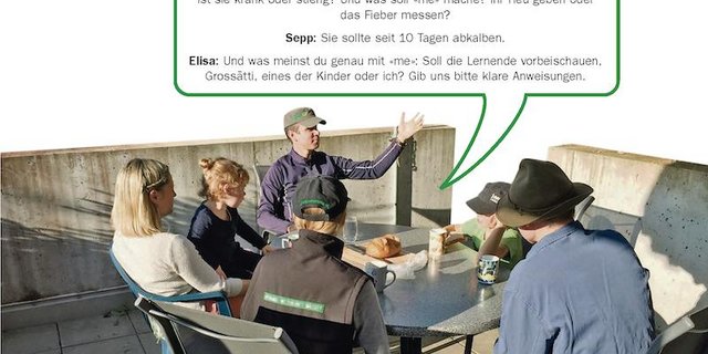 Wenn die Aussage des Gegenübers nicht eindeutig ist, kann mit einer Rückfrage die Situation geklärt und es können Missverständnisse verhindert werden. (Symbolbild ef/Montage BauZ)