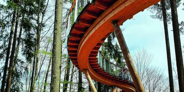 Hoch hinaus auf dem Baum-wipfelpfad Neckertal.