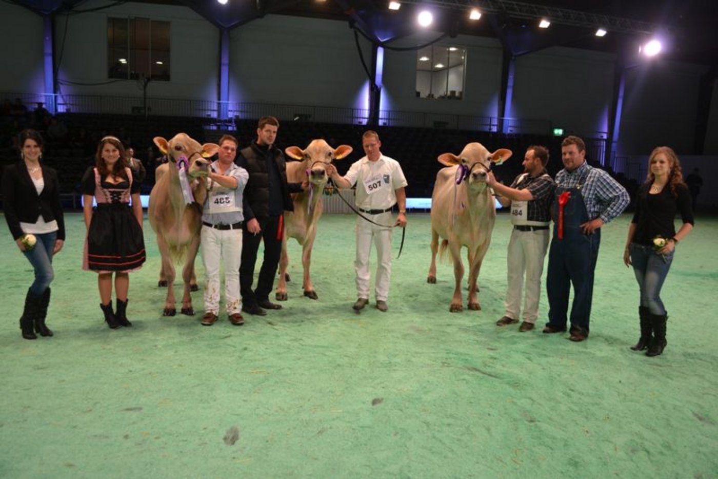 Intermediate Champion (rechts): Tschudenhaus Big Boy Polly, Ezio Pedrini, Airolo / Reserve Intermediate Champion (Mitte): AKA Nesta Asia, Hansruedi Arnold-Zgraggen, Bürglen / Honorable Mention (links): Schatt's Acevio Amara, Armin Schatt, Feusisberg