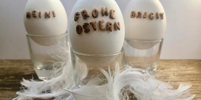 Via Osterei den Liebsten eine Botschaft übermitteln. (Bilder Esther Thalmann)