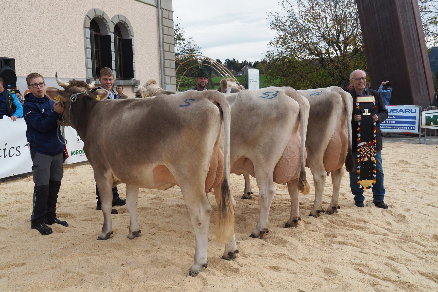 Die Viehzuchtgemeinschaft Waldstatt gewinnt den 1. Ausserrhoder Herbstcup. (Bilder Christian Weber)