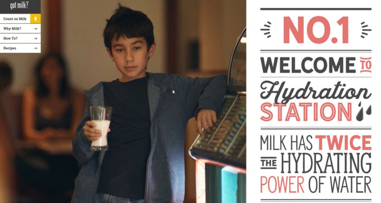 Neu wird in den USA mit solchen Slogans für Milch geworben. ( Bild Screenshot/CMPB)
