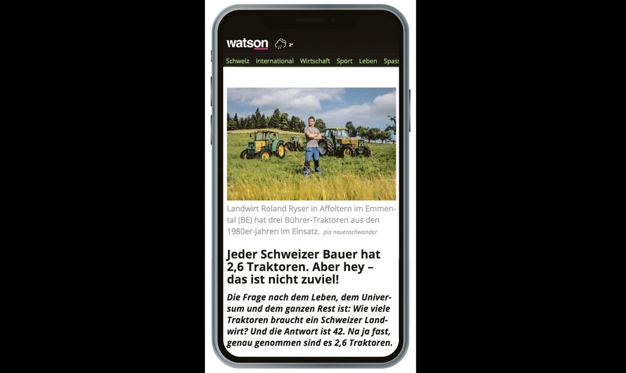 Ab Montag erklärt watson im «Smart Farming»-Blog komplexe Landwirtschafts-Themen für Nicht-Landwirte. (Screenshot watson)