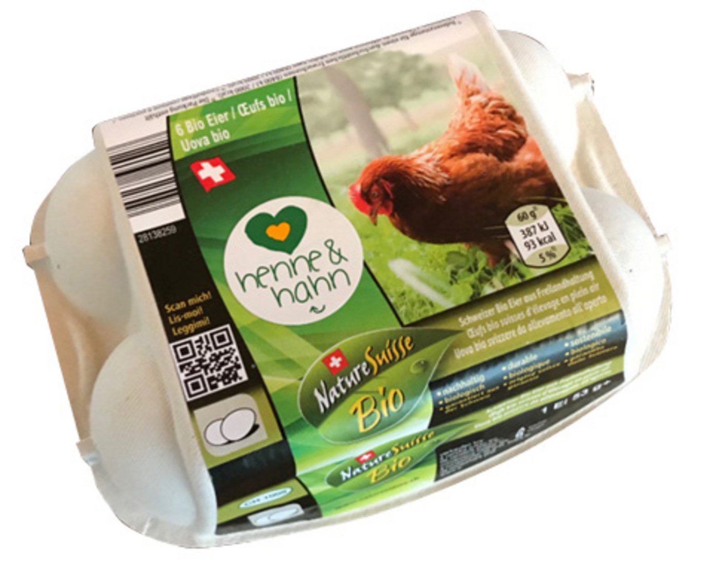 Die Eier aus dem Bruderküken-Programm «Henne & Hahn» werden ab Anfang Februar bei Aldi Suisse für 4.49 Franken verkauft. (Bild pd)