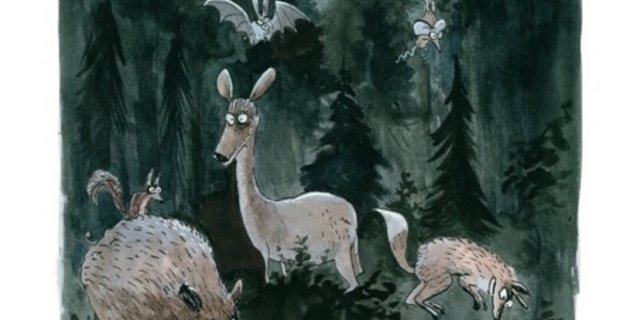 Ein Punkt des Wald-Knigges widmet sich der Nachtruhe im Wald. Der Cartoon stammt von Max Spring. (Bild AfW/Max Spring)