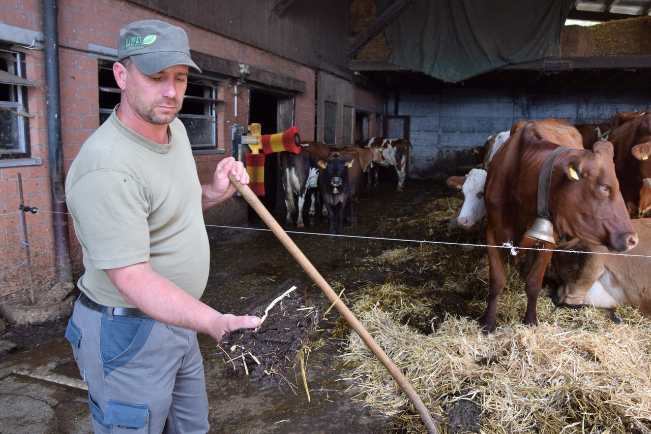 Daniel Aeschlimann aus Barberêche FR hält Milchvieh, Pferde und Ziegen. Mikroorganismen setzt er bereits seit 10 Jahren ein. 