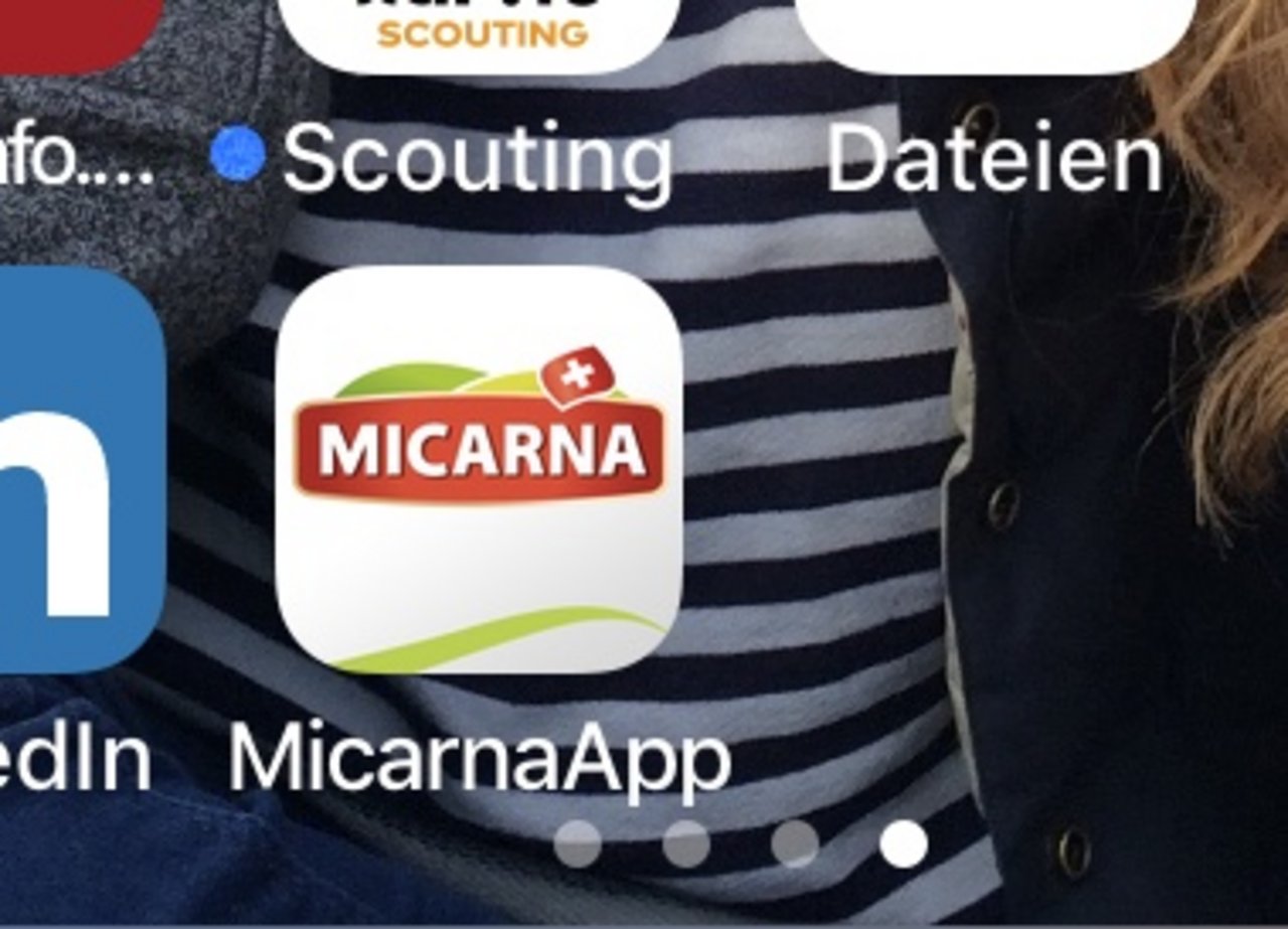 Micarna hat bereits eine App, aber nur für Konsumenten, diejenige für den Direkthandel soll im Februar folgen. (Screenshot akr)