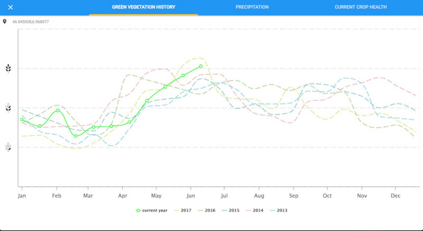 Die Vegetation der vergangenen Jahre im Vergleich.