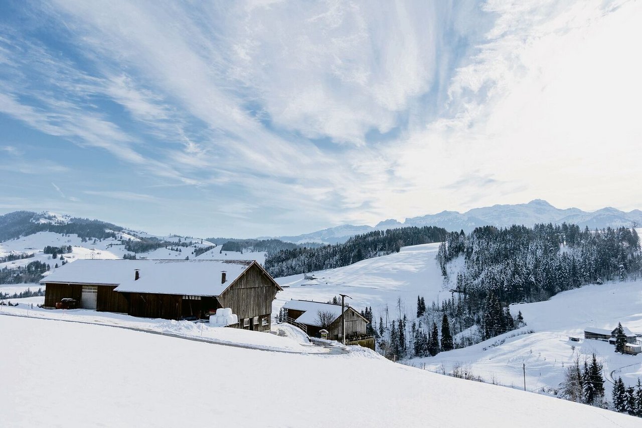 Der Betrieb von Familie Lanker liegt in Waldstatt im Hinterland des Kantons Appenzell Ausserrhoden, auf 880 m ü. M.