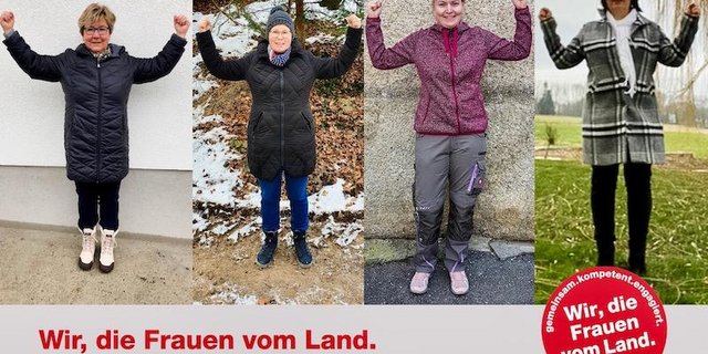 Vorstandsfrauen des SBLV zusammengereiht zur einer Wir-Kette. (Bild SBLV)