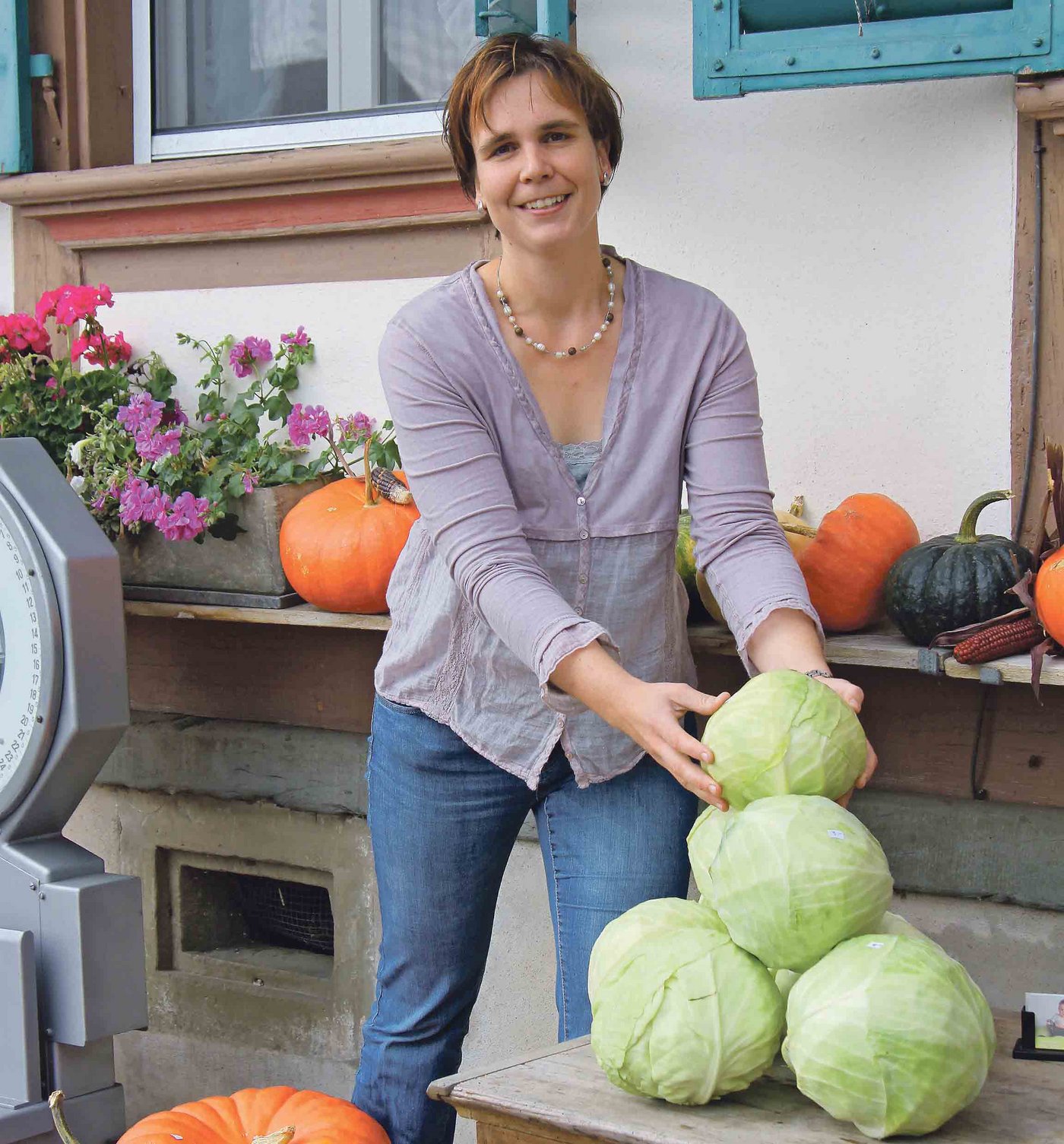 Der Kabisanbau ist ein wichtiges Standbein für den Betrieb von Marianne Brönnimann und ihrer Familie. (Bild Sandra Joder) 