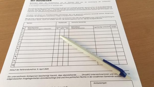 Coronavirus: Uniterre will längere Frist zum Sammeln von Unterschriften Noch sind nicht genügend Unterschriften für den Palmöl-Stop zusammengekommen. (Bild jsc)