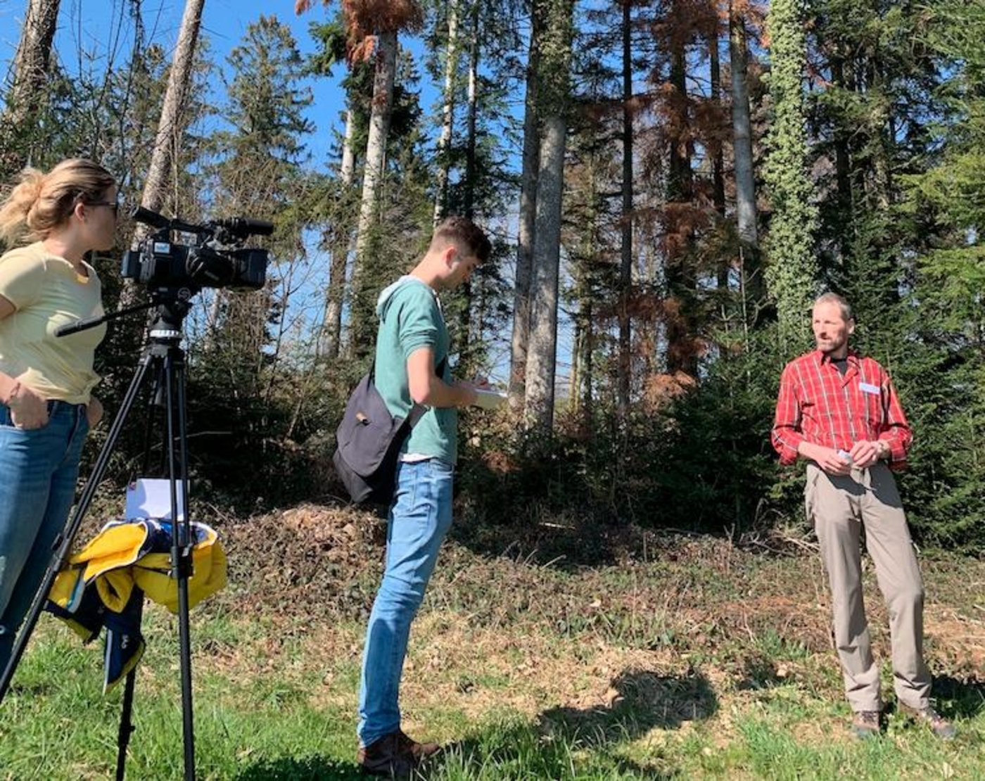 Ruedi Gerber, Präsident Wald Luzern informiert die Medien. (js)