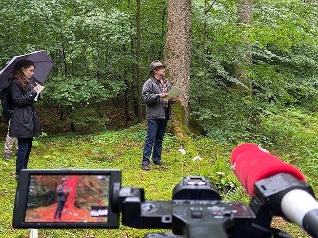 Grosses Medieninteresse am Wald: Urs-Beat Brändli präsentiert die Ergebnisse des 4. Landesforstinventars. (Bild akr)