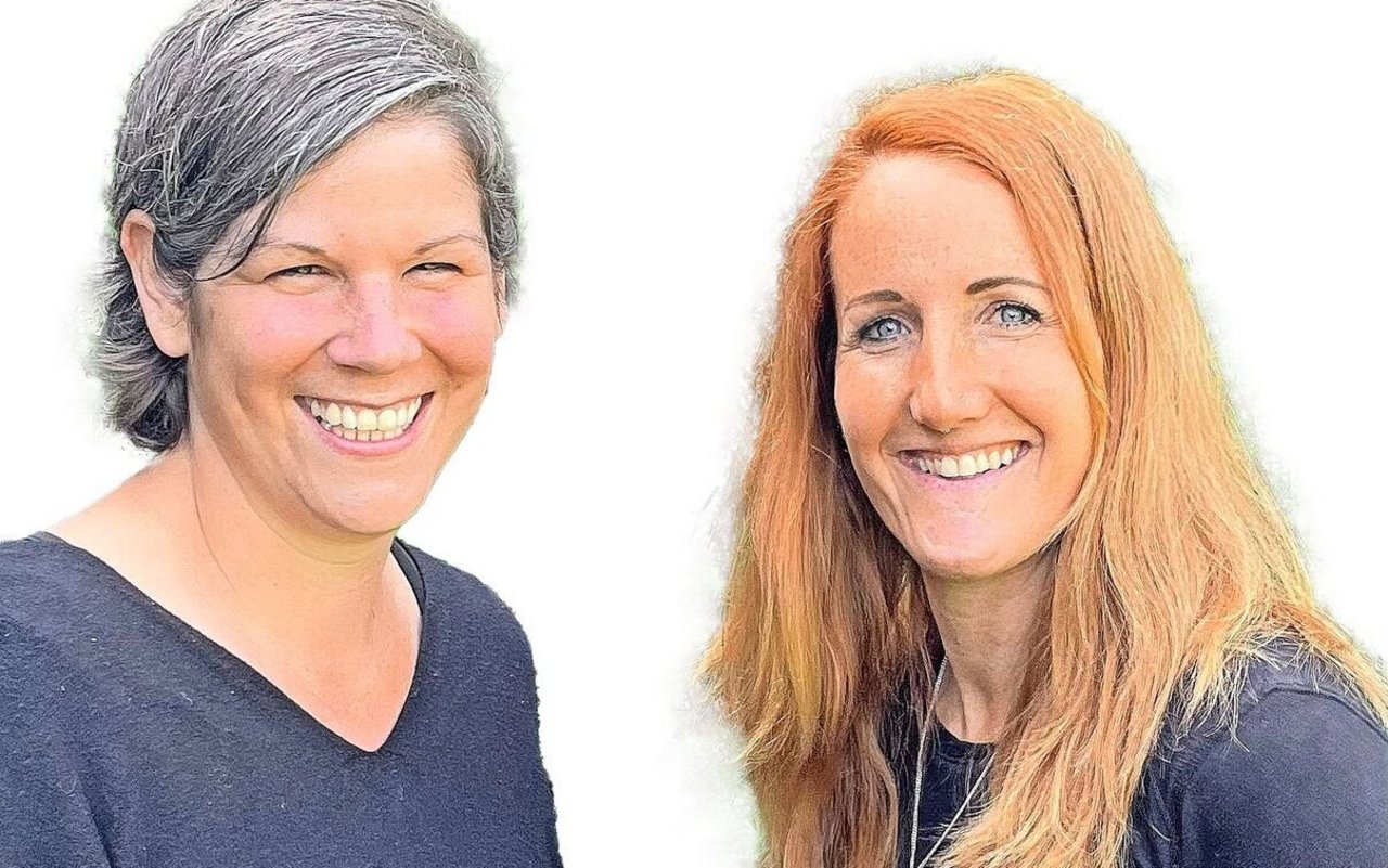 … mit einer Freundin, Petra Allemann.