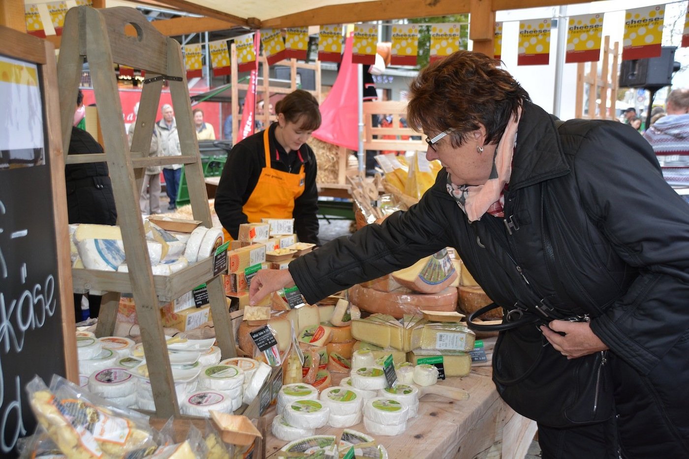 Degustation aus einer Vielfalt von Käsespezialitäten