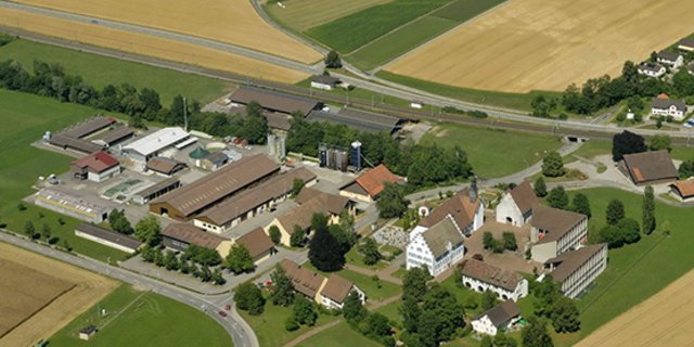 Der Agroscope-Standort Tänikon aus der Vogelperspektive. (Bild Agroscope)