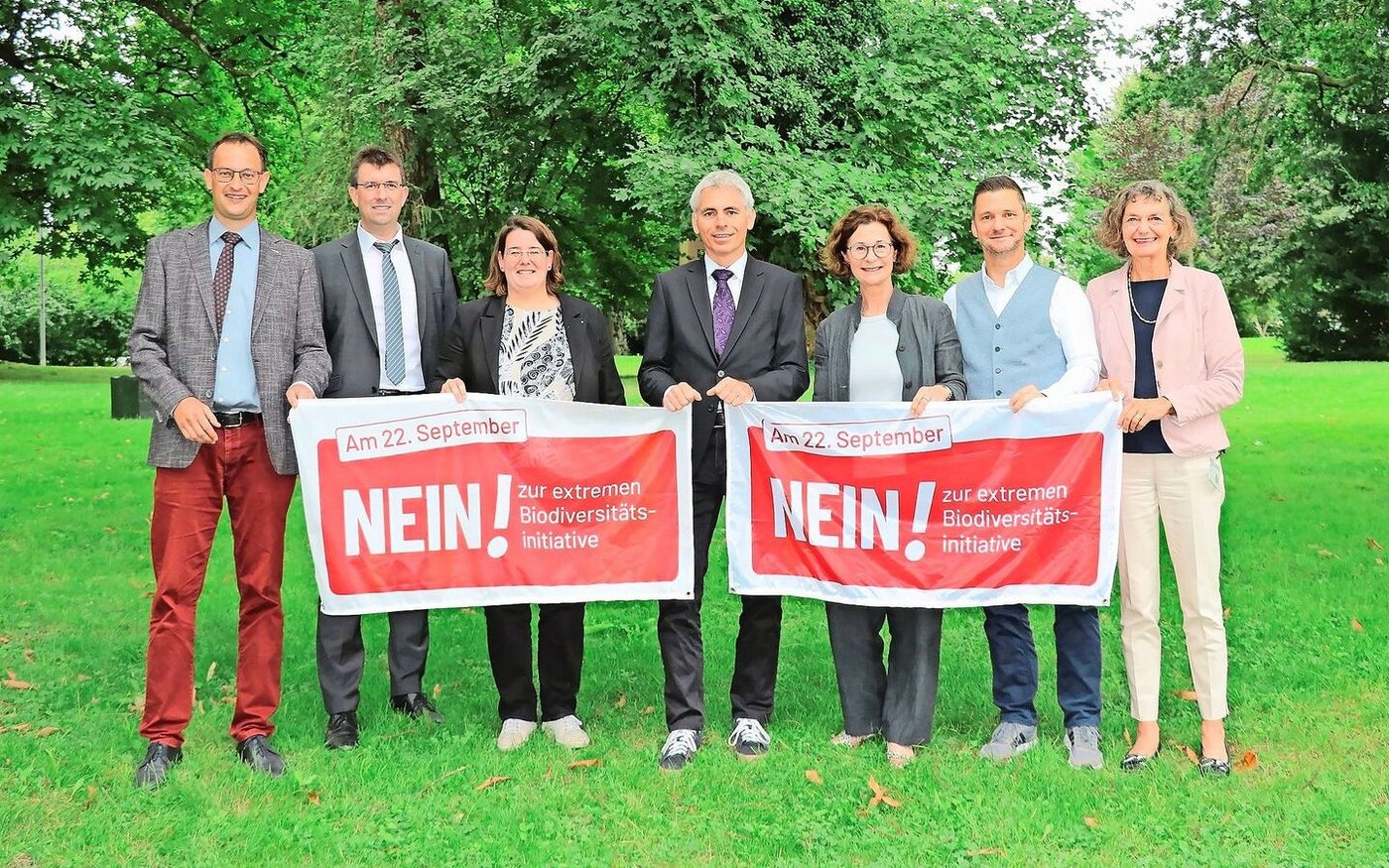 Die breite Allianz gegen die Biodiversitäts-Initiative im Aargau.