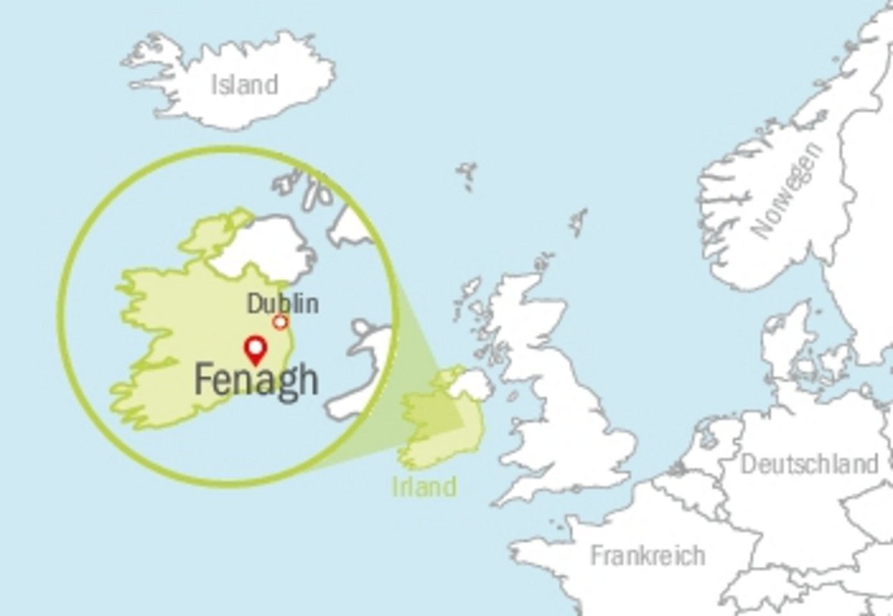 Das Outdoor-Event findet in Fenagh, zirka eine Autofahrstunde von Dublin, der Hauptstadt von Irland, statt. (Karte BauZ)
