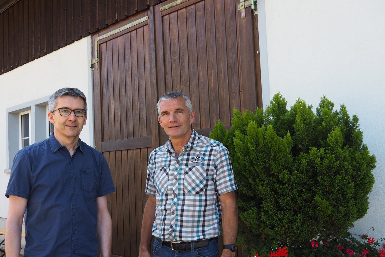 Walter Richner, der Leiter der Sektion Umweltschut vom St. Galler Amt für Umweltschutz (lin ks) und Andreas Widmer, Geschäftsführer des St. Galler Bauernverbands.