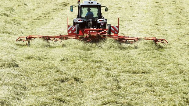 Heu, so weit das Aug Heu, so weit das Auge reicht: Die Bauernfamilien haben in den vergangenen Tagen Vollgas gegeben und reichlich Futter eingefahren. Jetzt wird das Tempo ruhiger auf der Wiese.