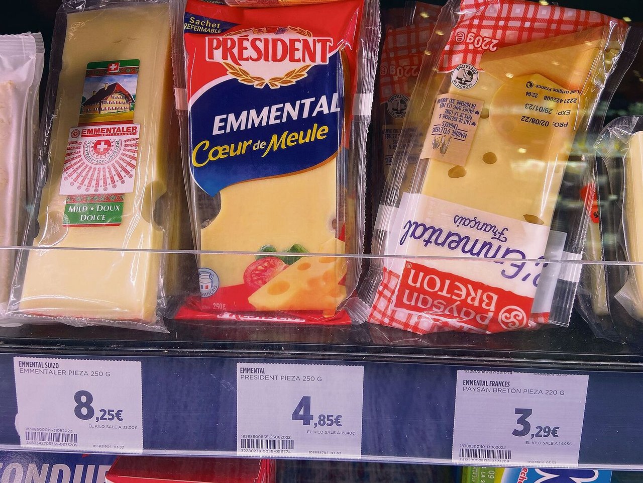«Wir müssen es schaffen, den Käse überall im Ausland mit unserer Strahlenmarke zu versehen, sodass ihn die Konsument(innen) erkennen», so Urs Schlüchter. Hier ein Bild aus Spanien.