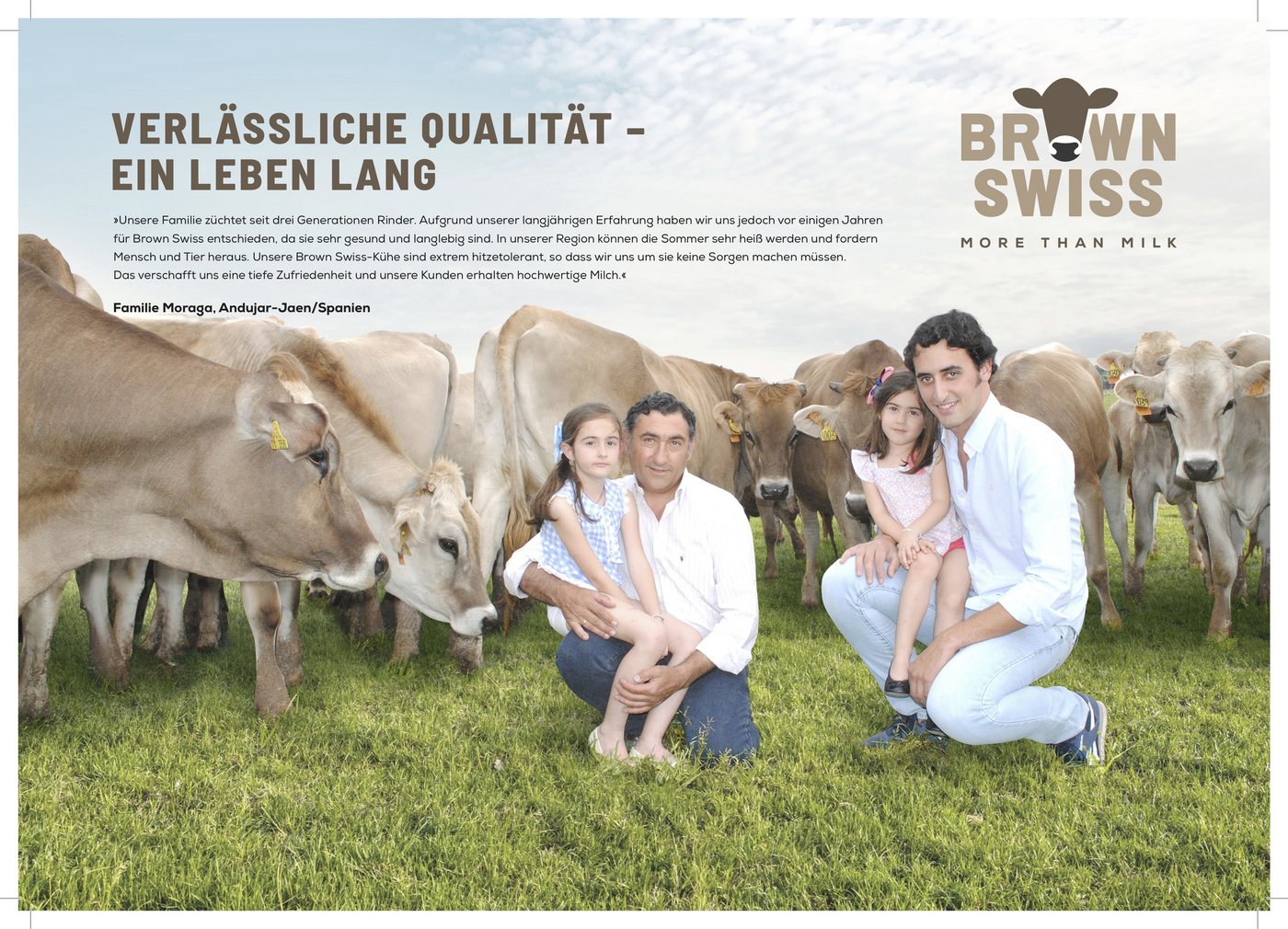 Familie Moraga vertritt Brown Swiss aus Andujar-Jaen, Spanien.