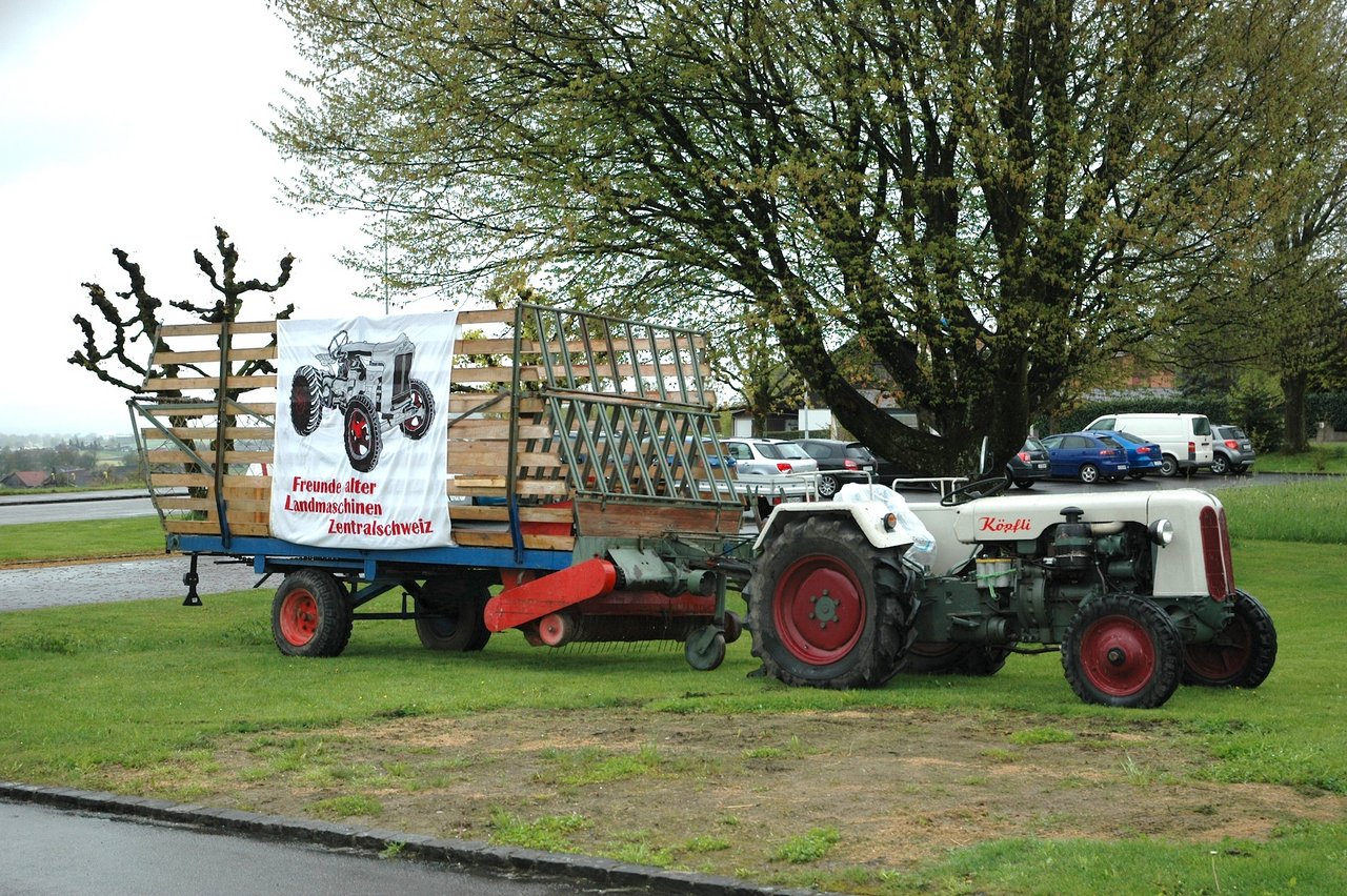 Die Oldtimer-Traktoren-Ausstellung.