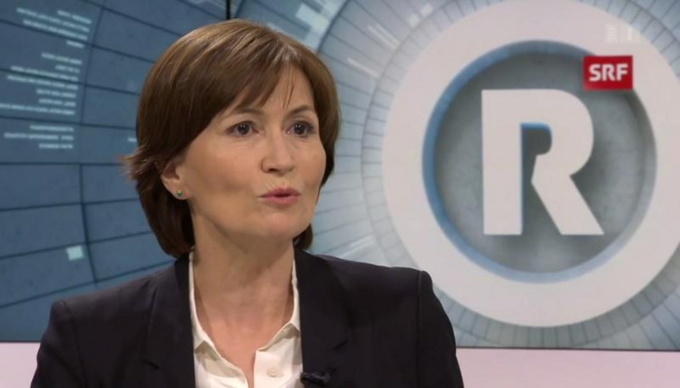 Parteipräsidentin der Grünen, Regula Rytz, sei von der Moderatorin nicht wirklich hart angepackt worden. (Screenshot SRF)