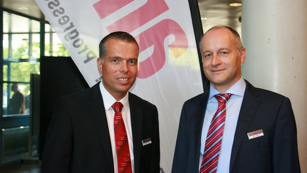 Stefan Schwab, Vorsitzender der Geschäftsleitung (links) und Heinz Mollet, Präsident des Verwaltungsrates. (Bild Anton Haas)