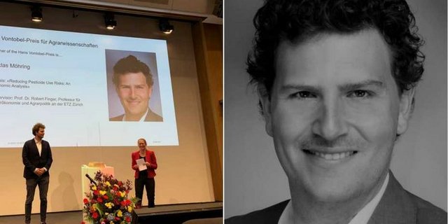 Niklas Möhring wurde der seit 1989 vergebene Preis verliehen. (Bild ETHZ/Hans Vontobel-Stiftung)