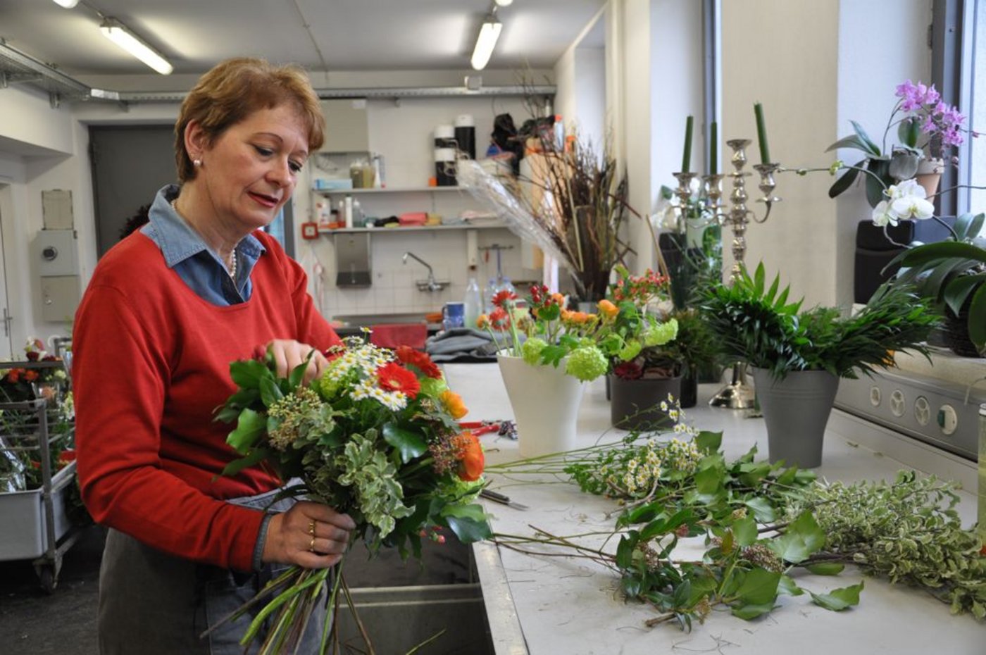 Bundeshausfloristin Brigitta Baumann. (Bild: Sara Fasolin)