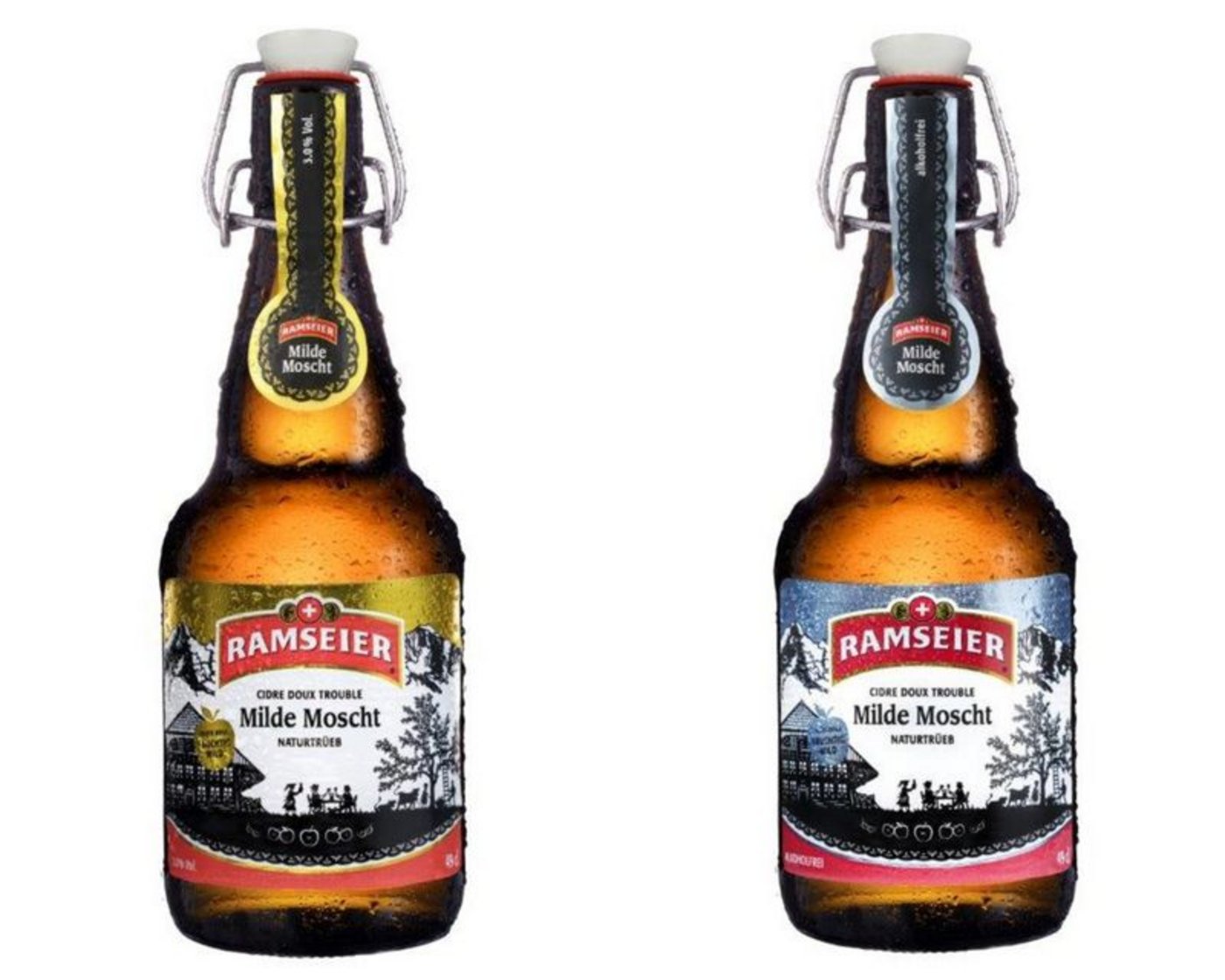 Ein traditioneller Emmentaler Scherenschnitt der Kunsthandwerkerin Esther Gerber schmückt das Etikett. (Bild Ramseier)