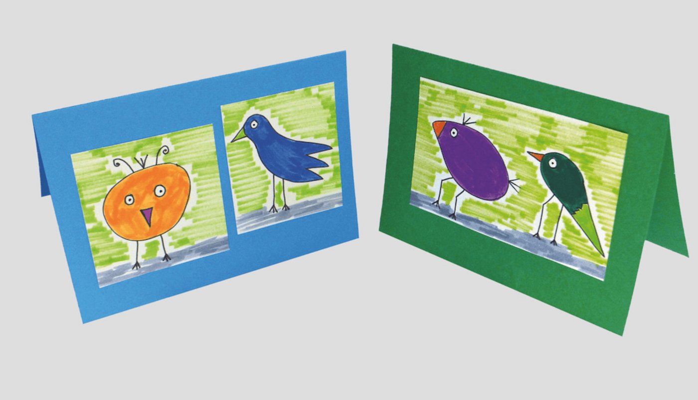 Basteln mit Kindern: Fröhliche Frühlingsvögel. (Foto: Pia Bertsch)