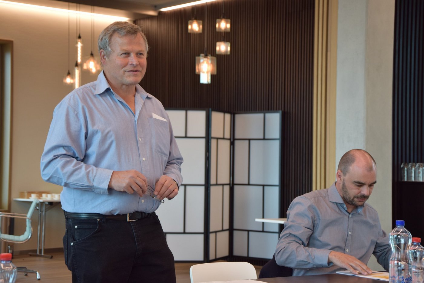 Rolf Häusler, der Präsident des Verbands kollektiver Getreidesammelstellen, eröffnete vergangenen Donnerstag die diesjährige GV an einem ganz speziellen Ort. (Bild Katrin Erfurt)