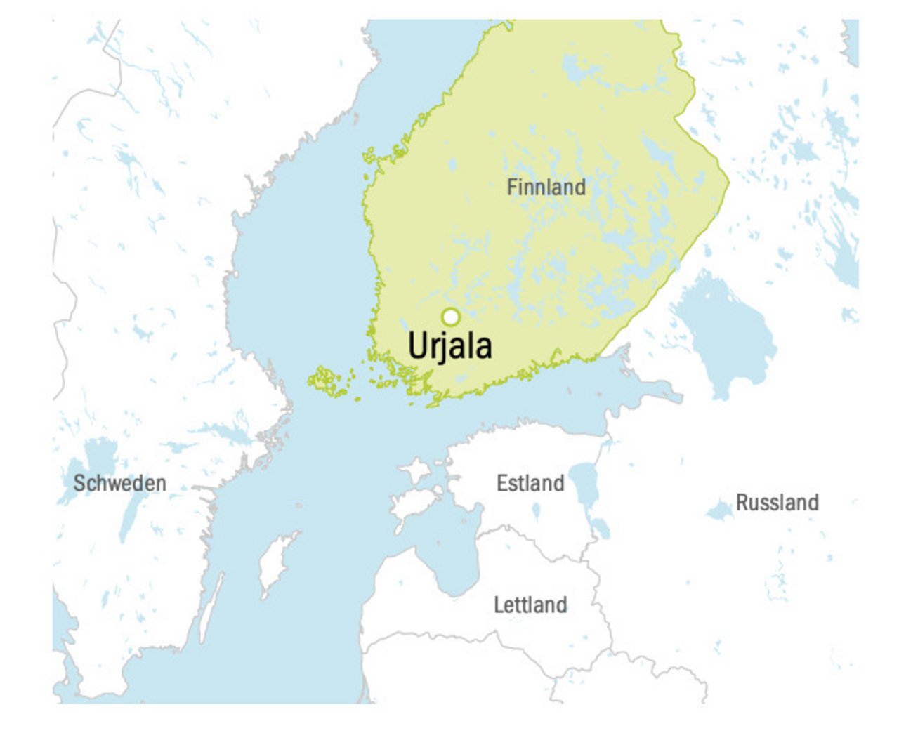 Finnland gehört zur Skandinavischen Halbinsel. Urjala liegt im Westen Finnlands. (Grafik BauZ)