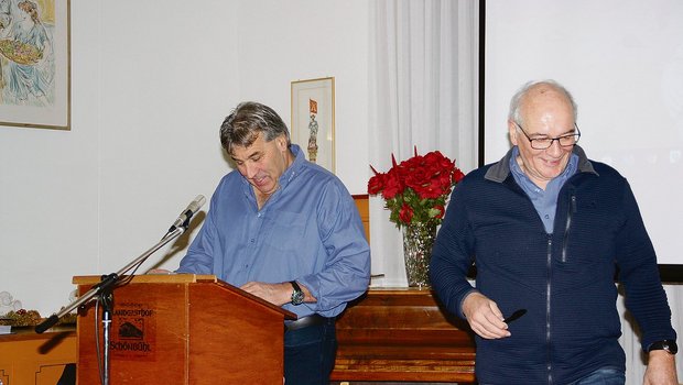 Präsident Klaus Brenzikofer (links) und Geschäftsführer Peter Gerber haben gut lachen: Sie können zur Jahresversammlung des BVLT mit anschliessendem Referat ein volles Haus verzeichnen. (Bild Andrea Wyss)