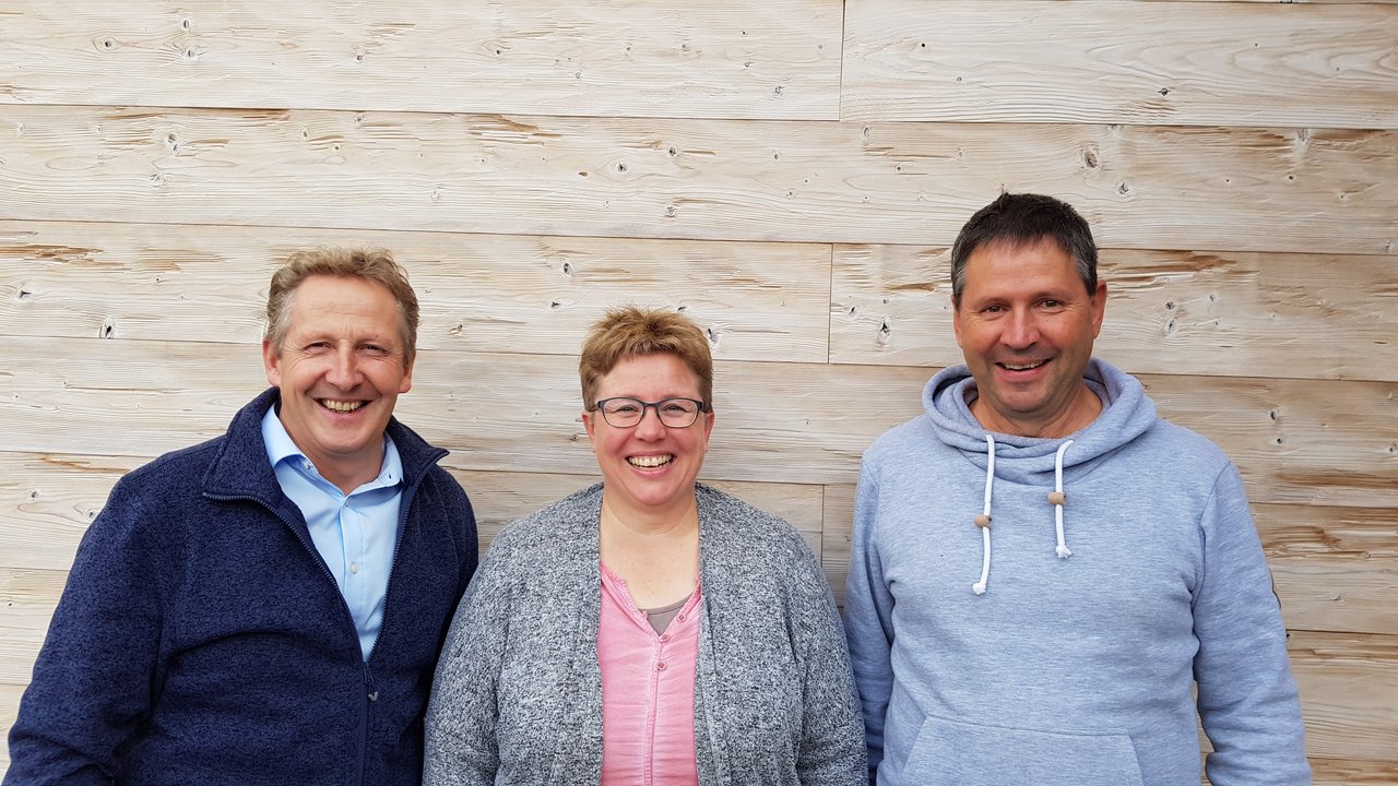 Daniel Vetterli (rechts) und Maja Grunder sollen die Nachfolge für den zurücktretenden Präsidenten Markus Hausamman (links) übernehmen. Das schlägt der VTL-Vorstand der Delegiertenversammlung vom April 2020 vor. (Bild zVg)